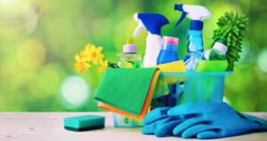 An image of cleaning supplies