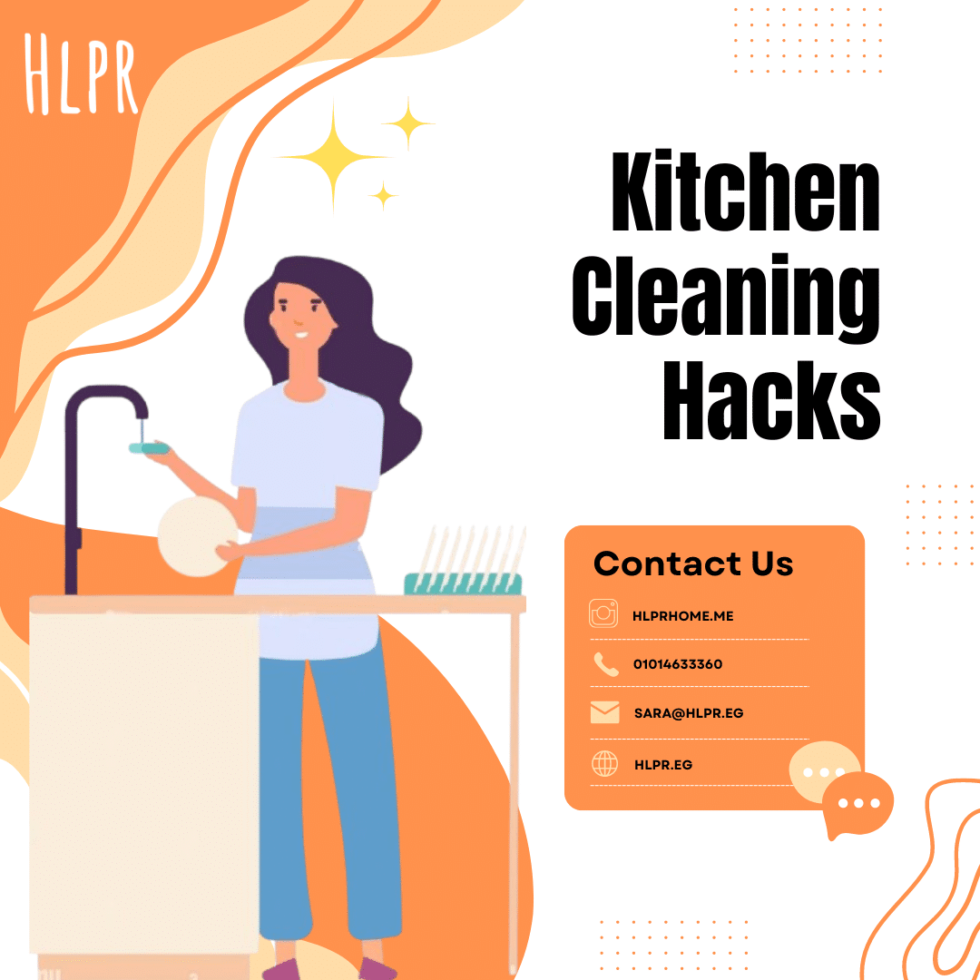 A woman cleaning the kitchen dishes and Easy access to contact HLPR