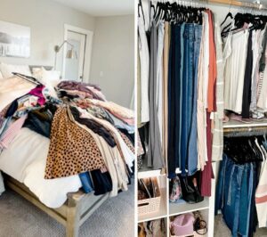 تنظيف الخزانة: قبل وبعد